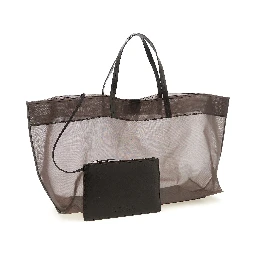 Brown Polyamide Tote Bag
