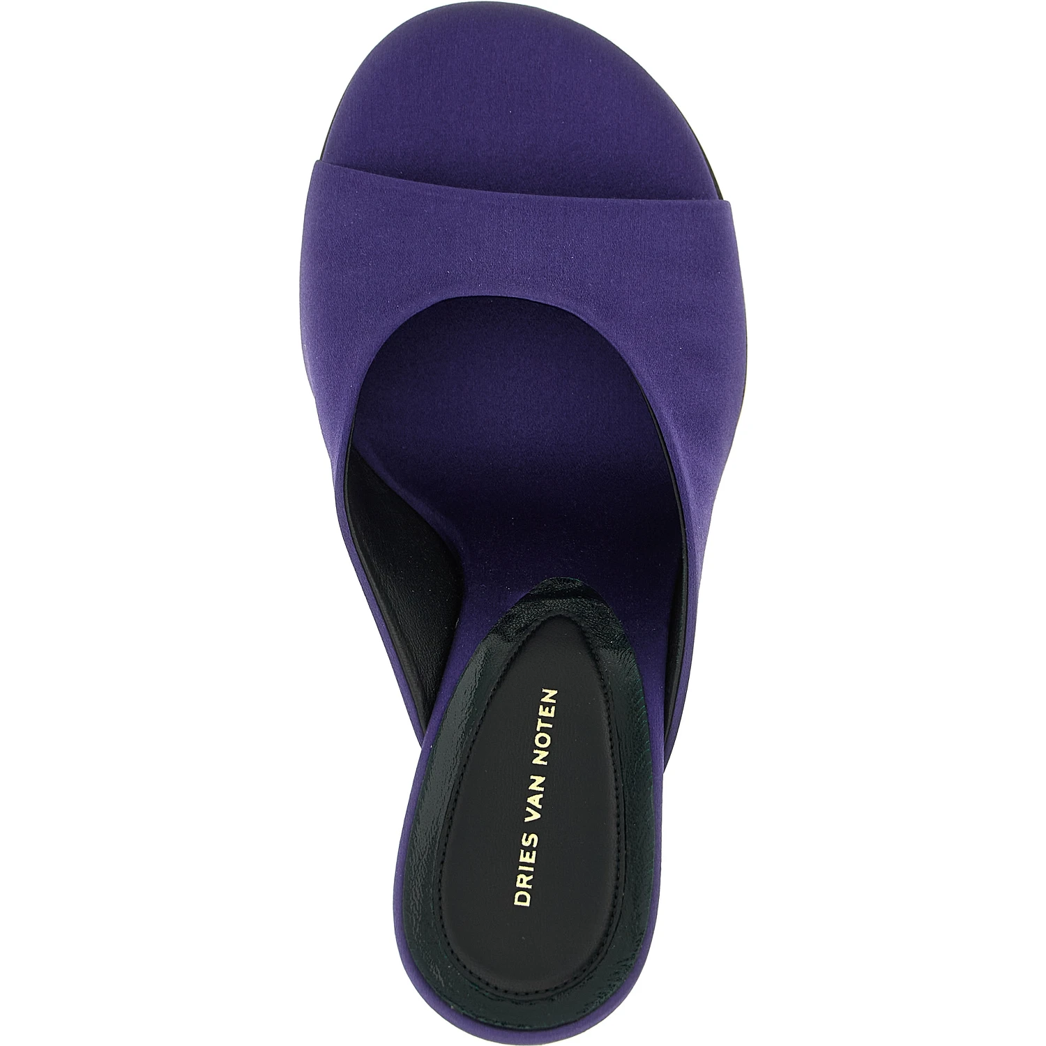 Purple Cotton Wedge Sandals