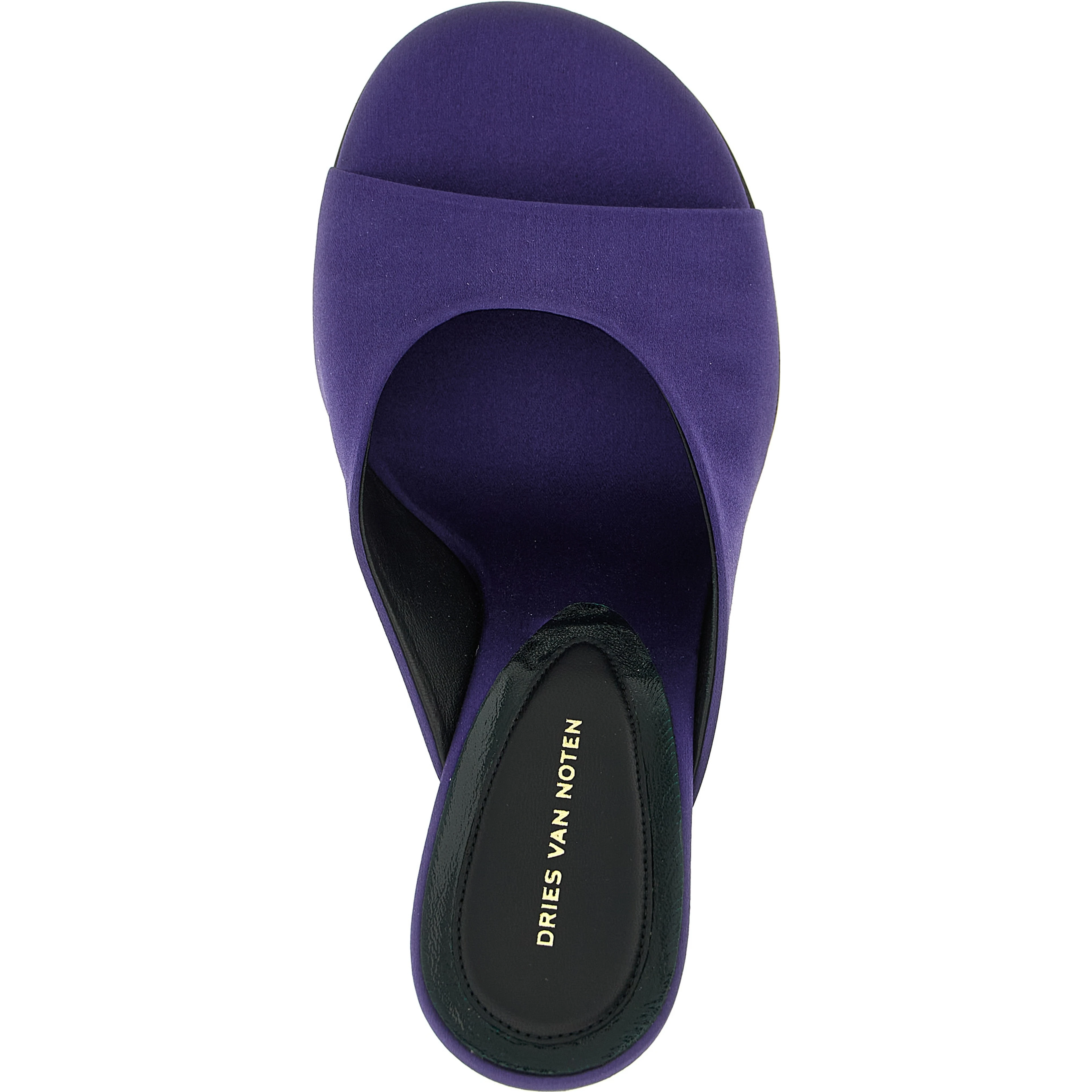 Purple Cotton Wedge Sandals