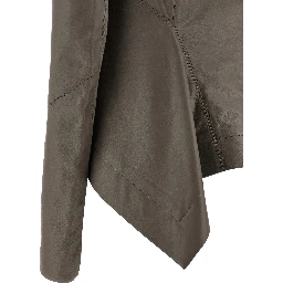 Gray Lamb Leather Leather Jacket