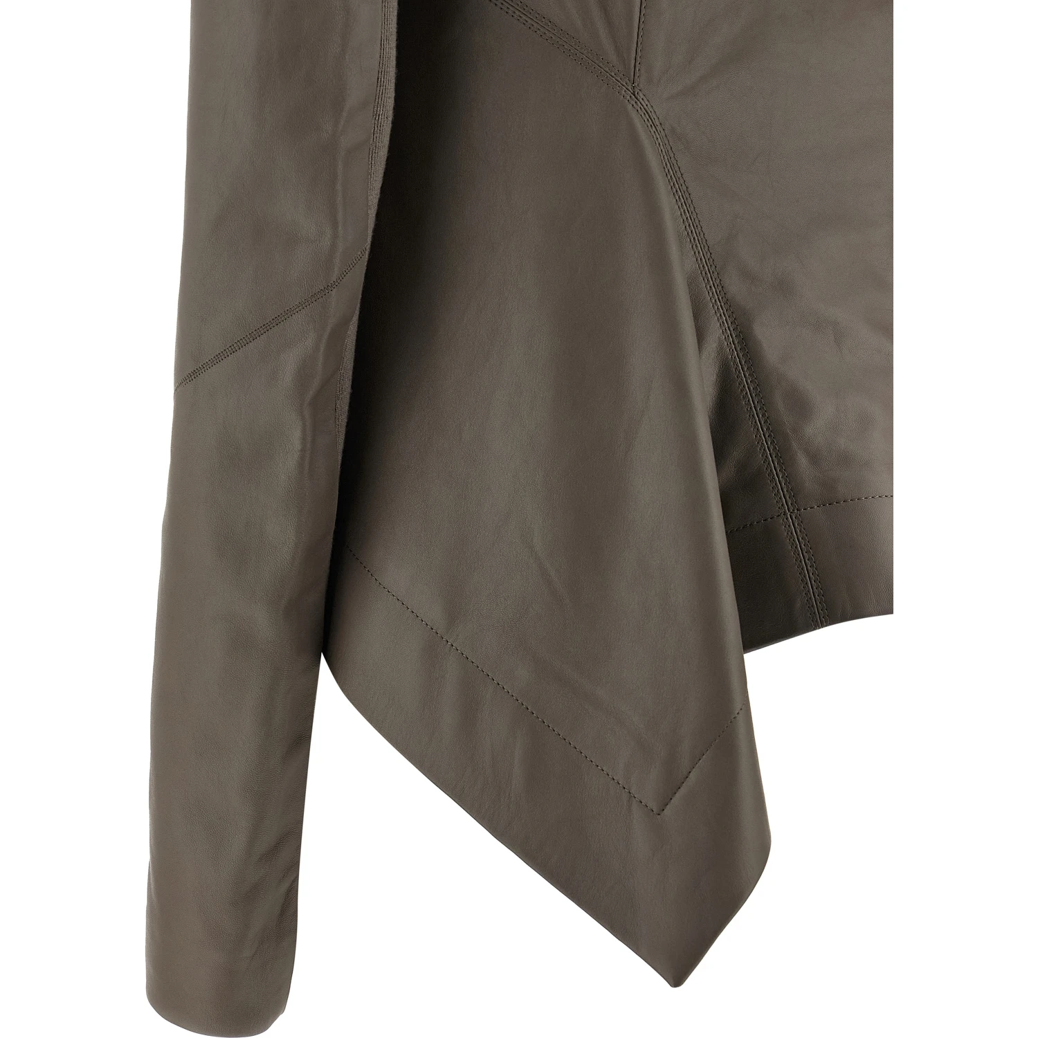 Gray Lamb Leather Leather Jacket