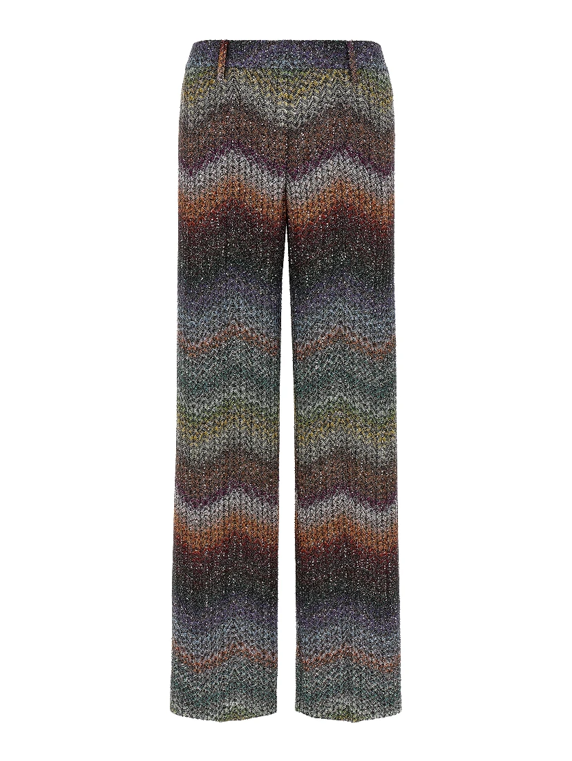 Multicolor Viscose Casual Pants