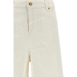 White Cotton Boyfriend Jeans