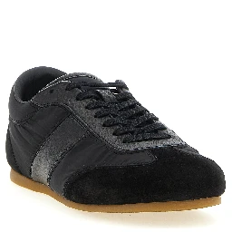 Black Polyamide Athletic Sneakers
