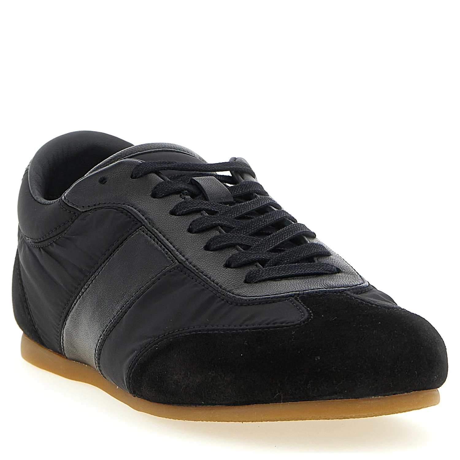 Black Polyamide Athletic Sneakers