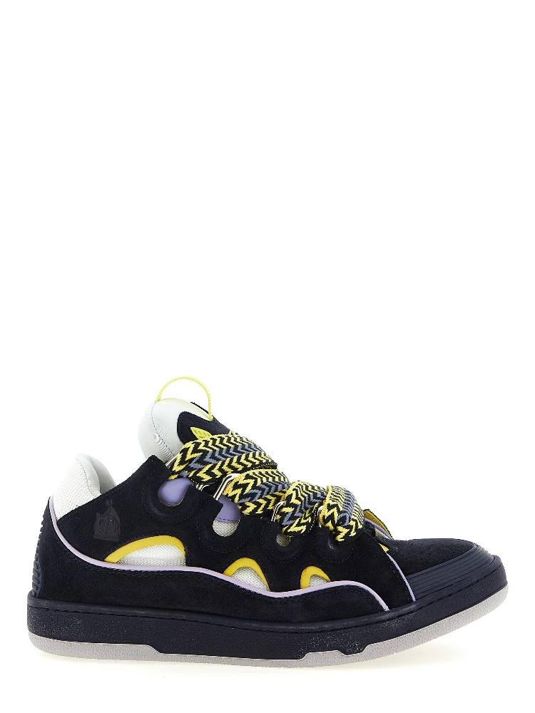 Blue Calfskin Athletic Sneakers
