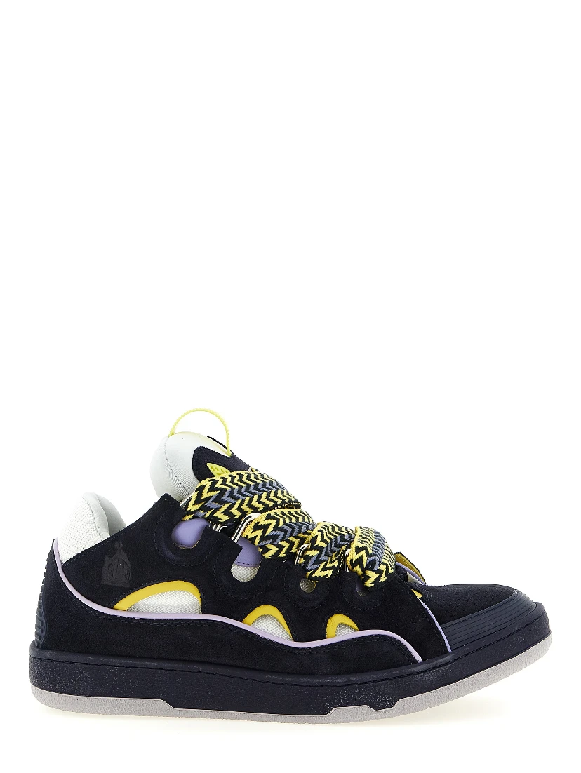 Blue Calfskin Athletic Sneakers