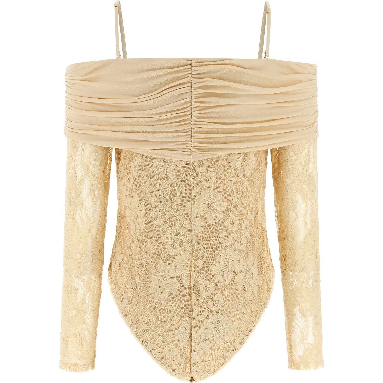 Beige Polyamide Bodysuit