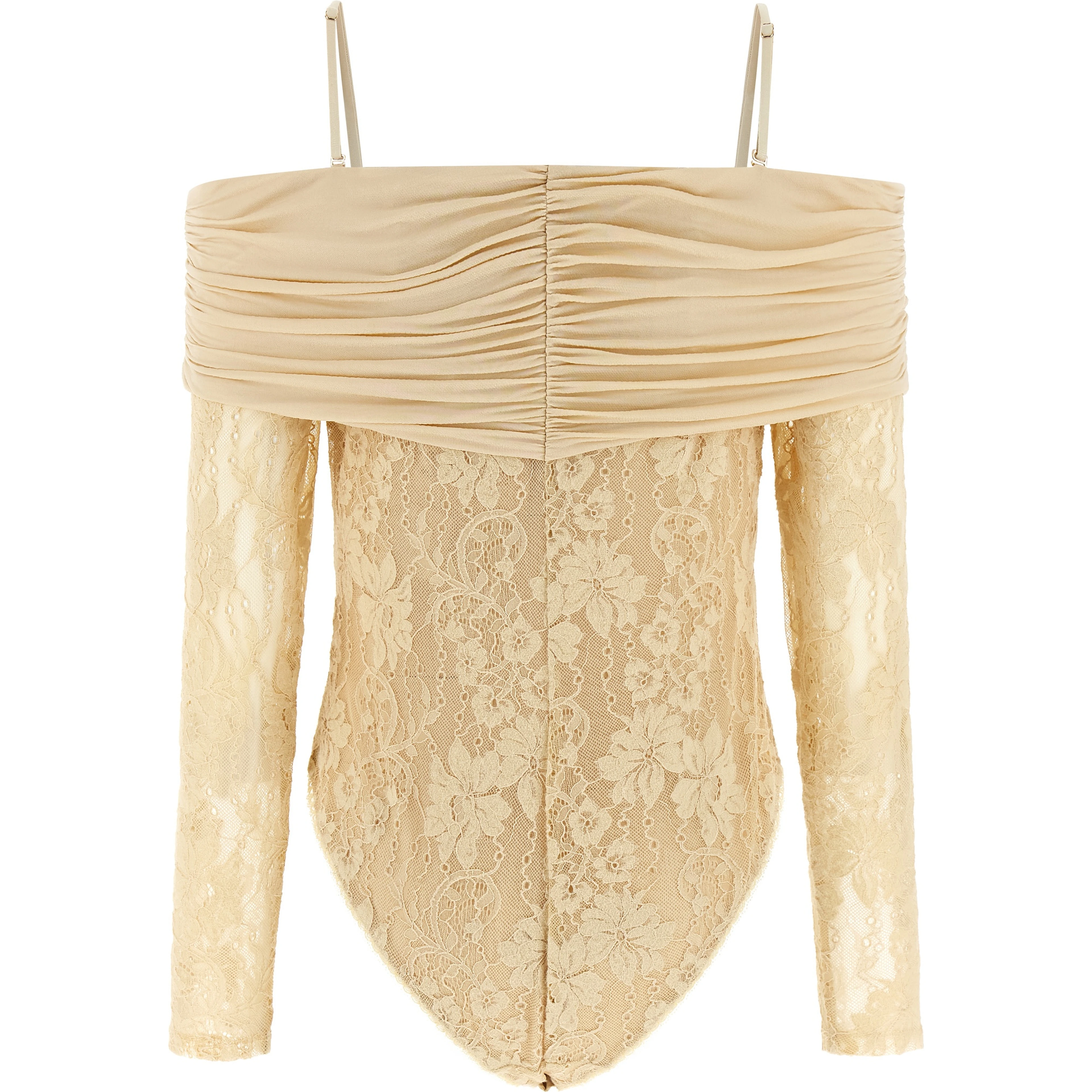 Beige Polyamide Bodysuit