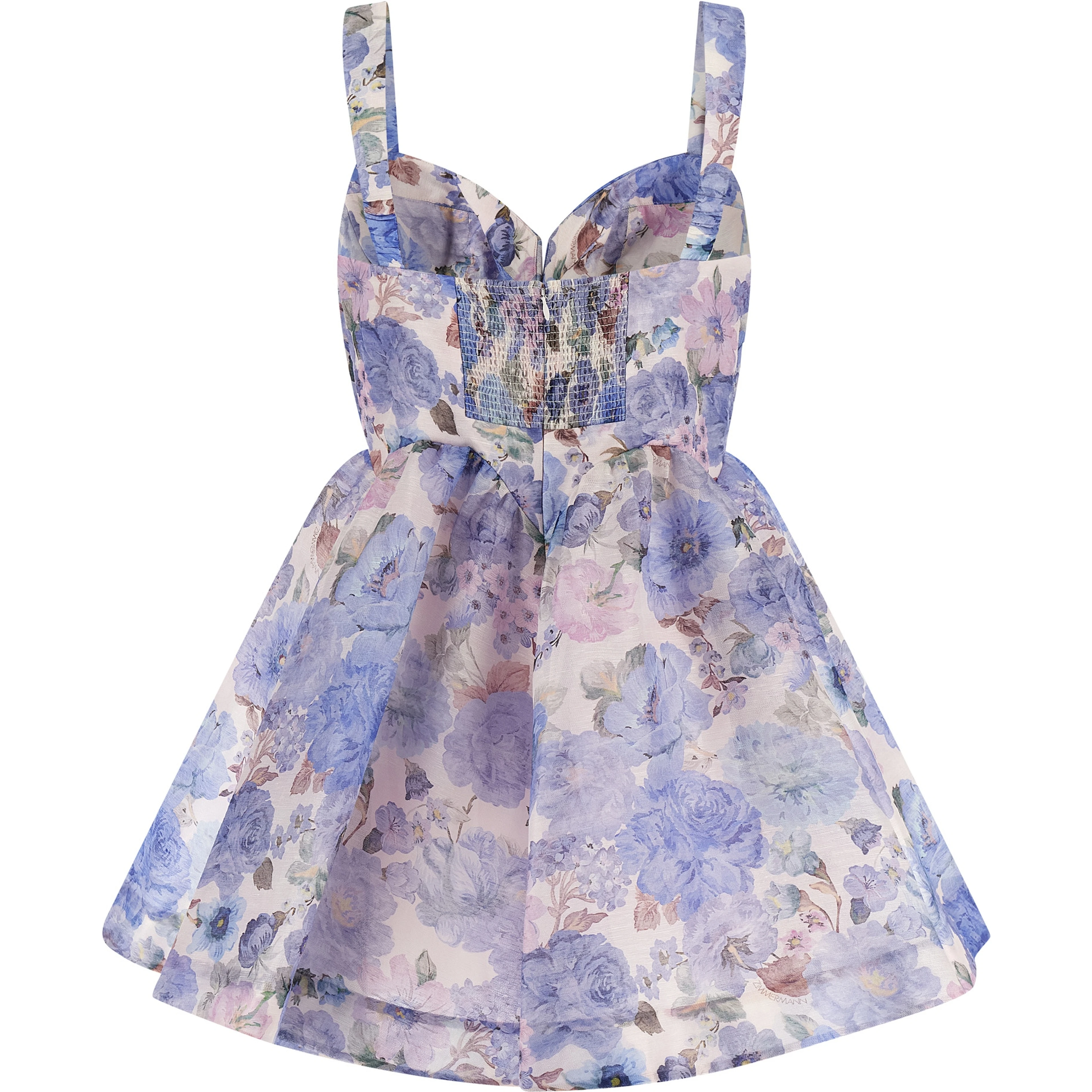Blue Linen Short Dress