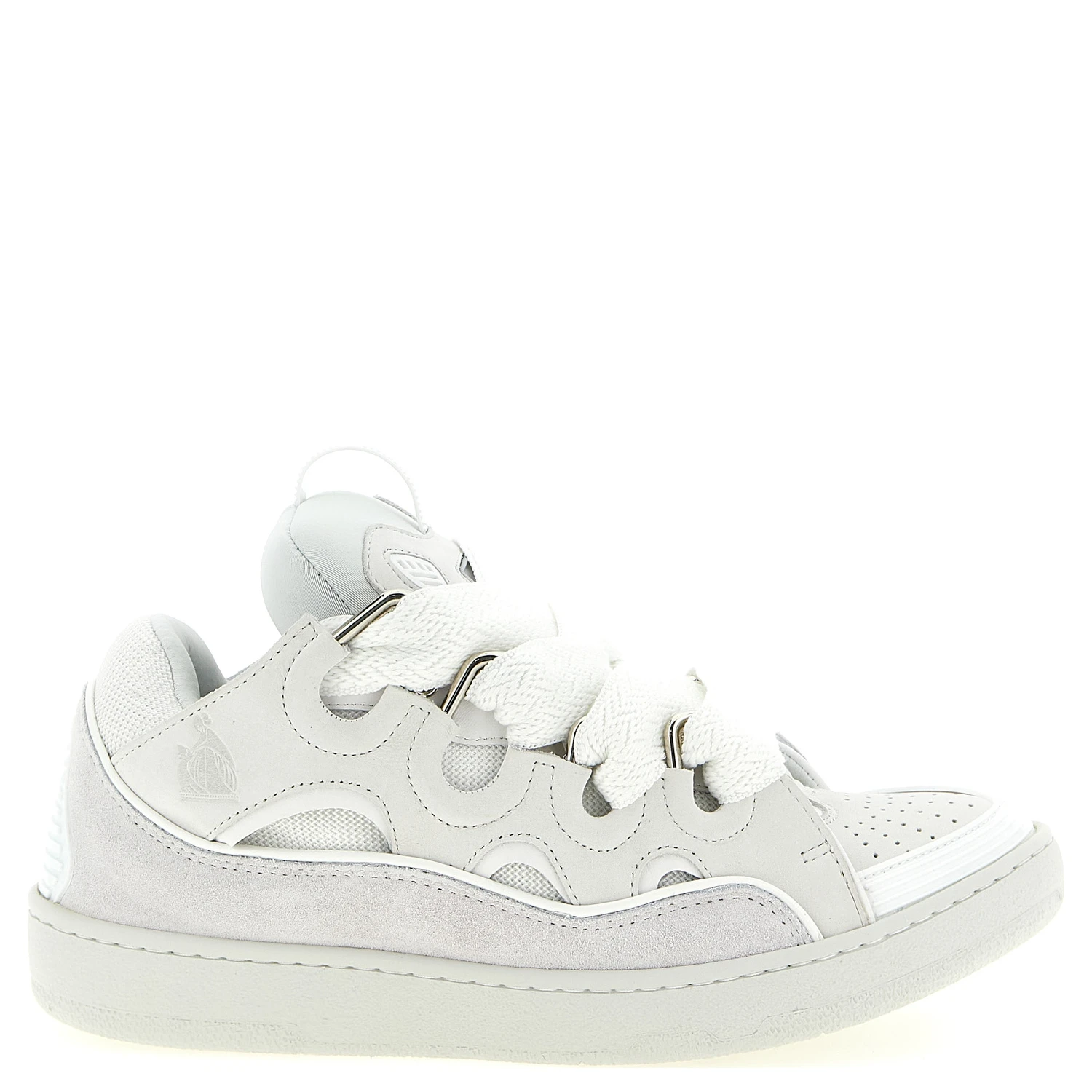 White Calfskin Chunky Sneakers