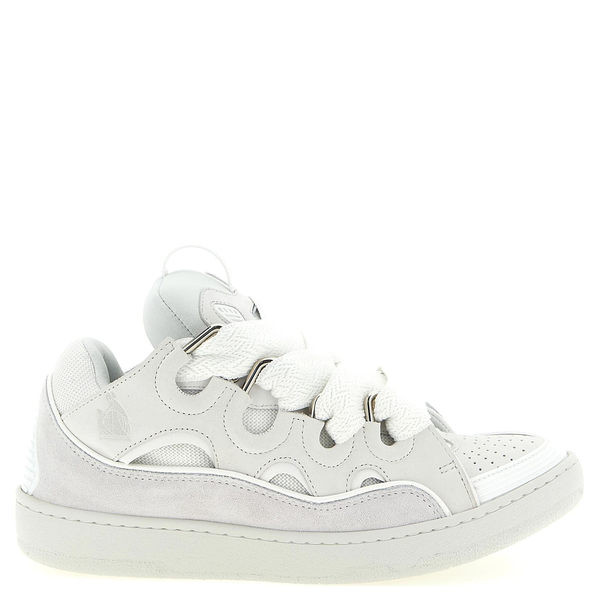 White Calfskin Chunky Sneakers