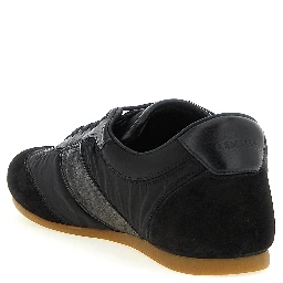 Black Polyamide Athletic Sneakers