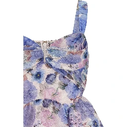 Blue Linen Short Dress