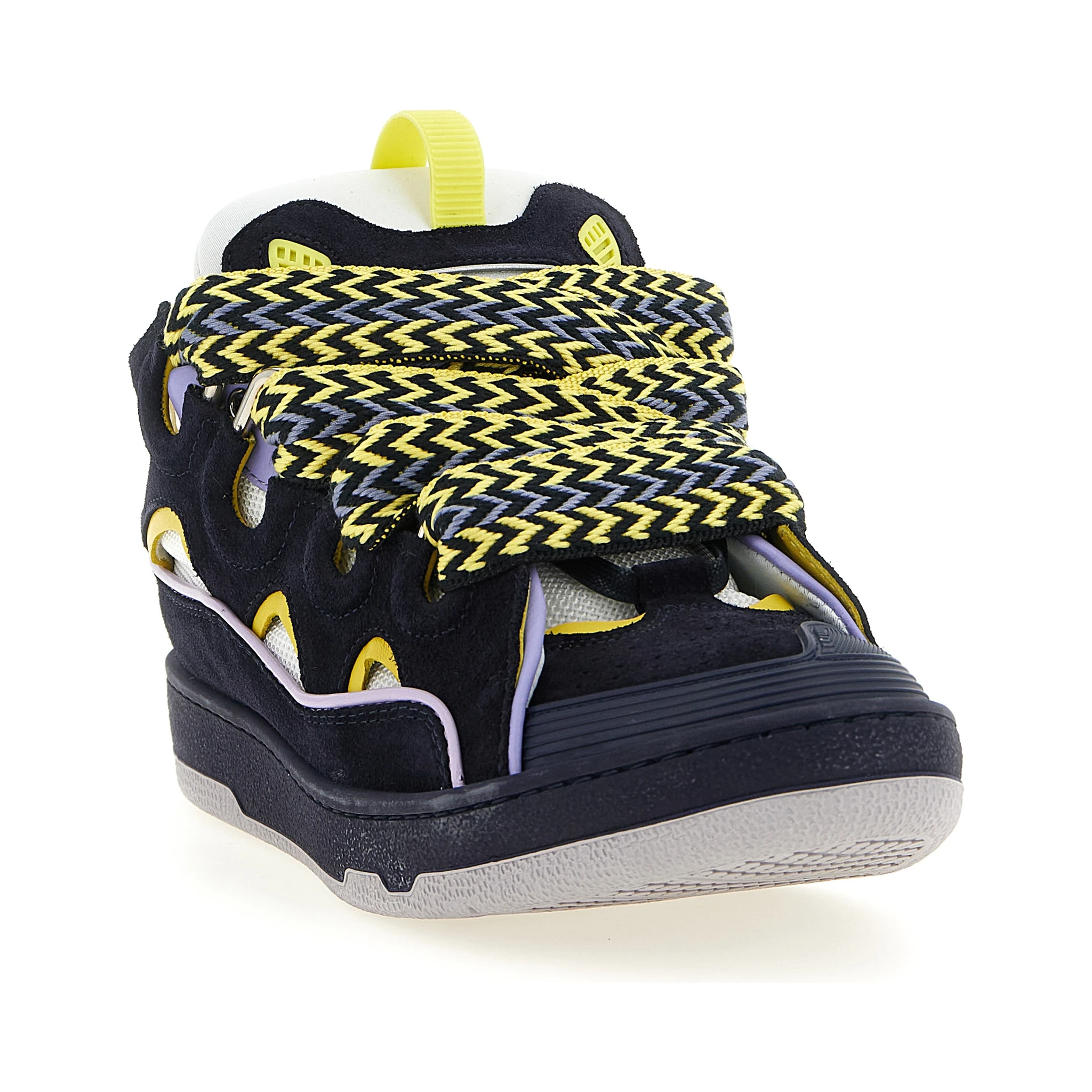 Blue Calfskin Athletic Sneakers