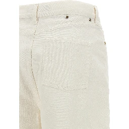 White Cotton Boyfriend Jeans