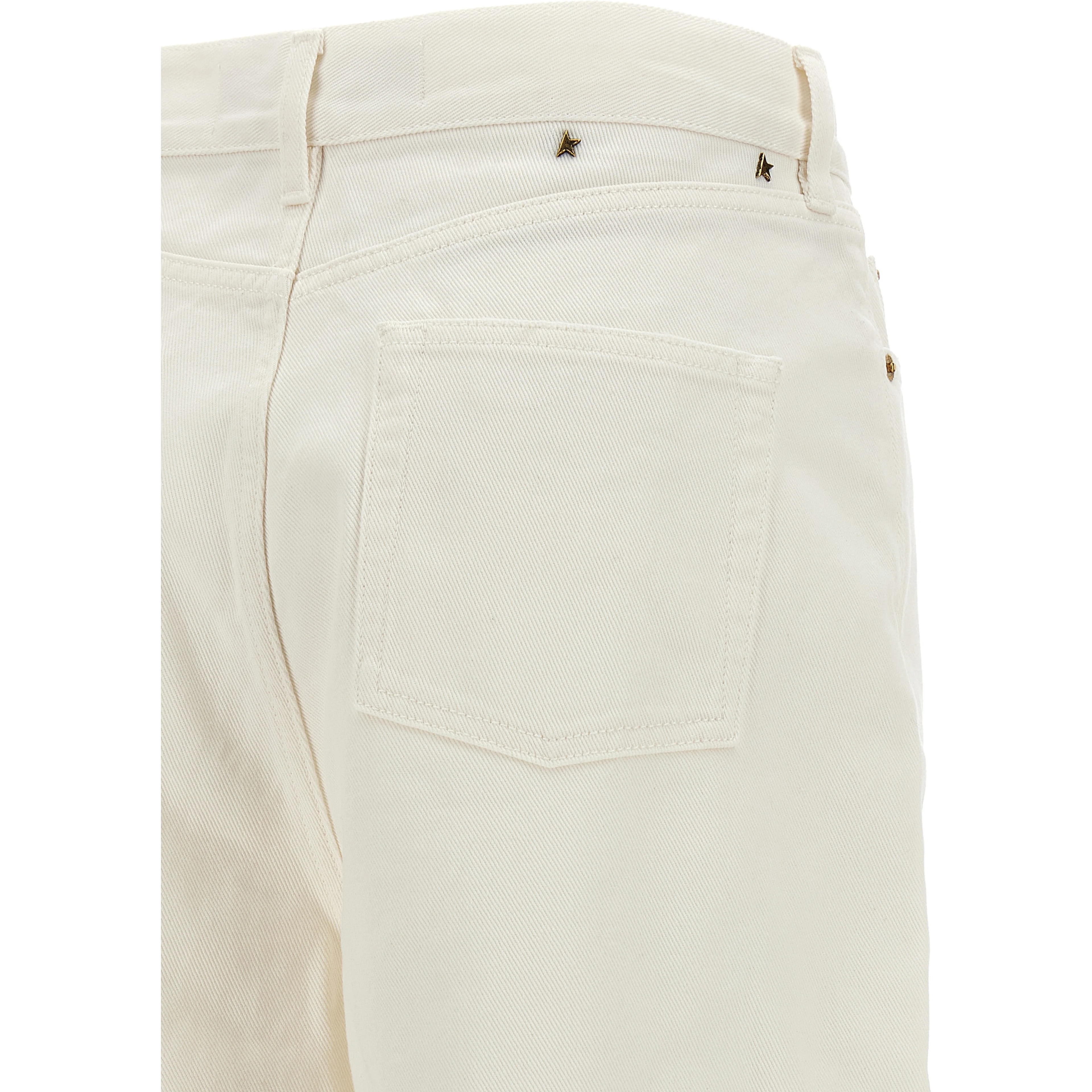 White Cotton Boyfriend Jeans