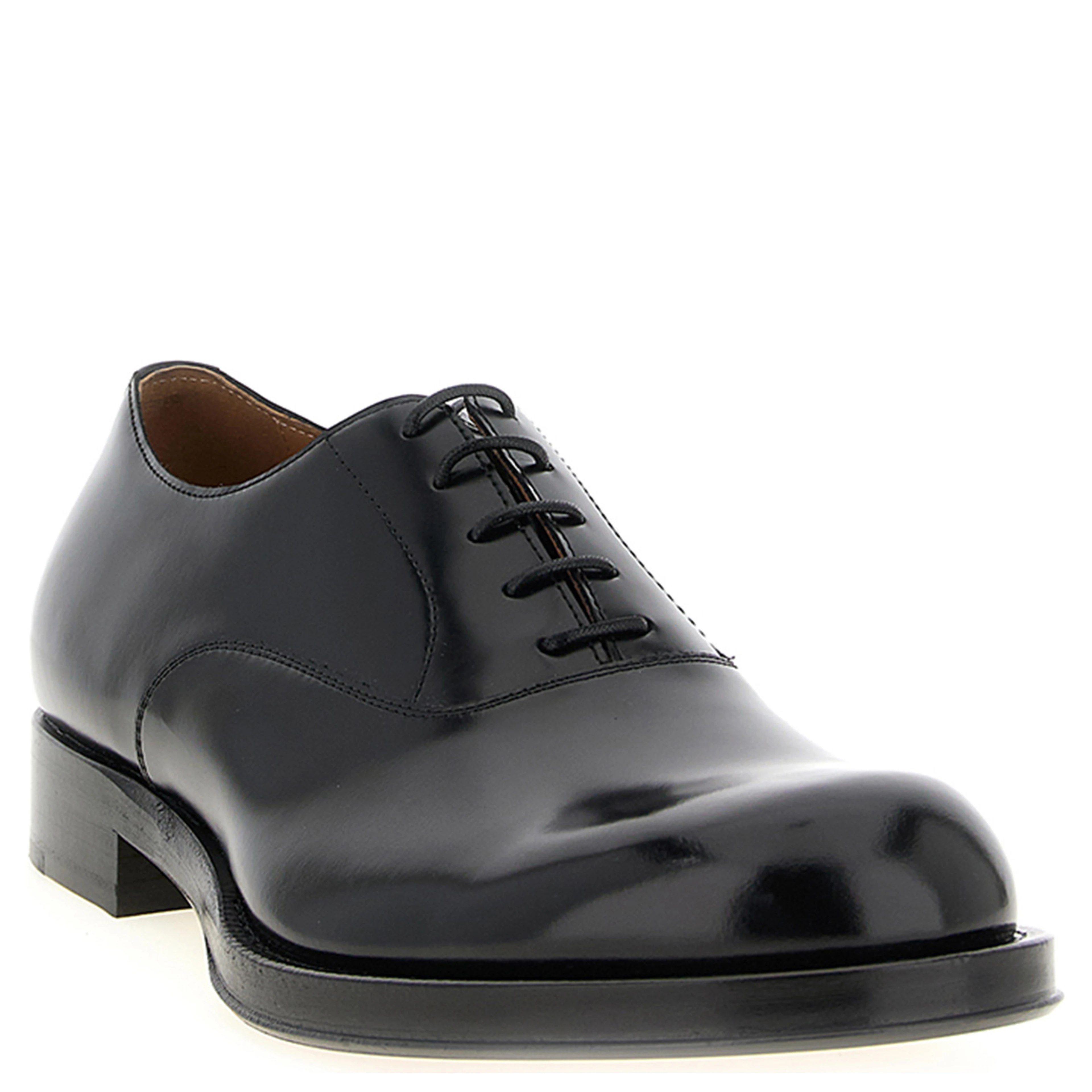 Black Calfskin Oxfords And Derbies