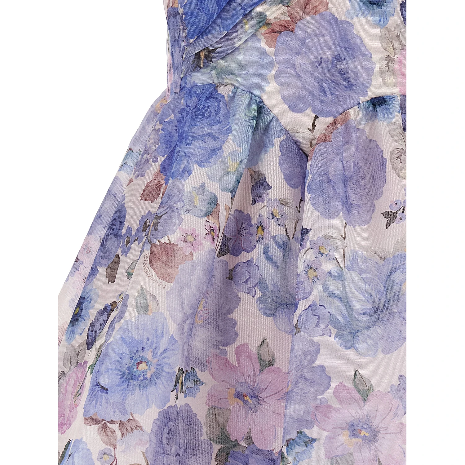 Blue Linen Short Dress