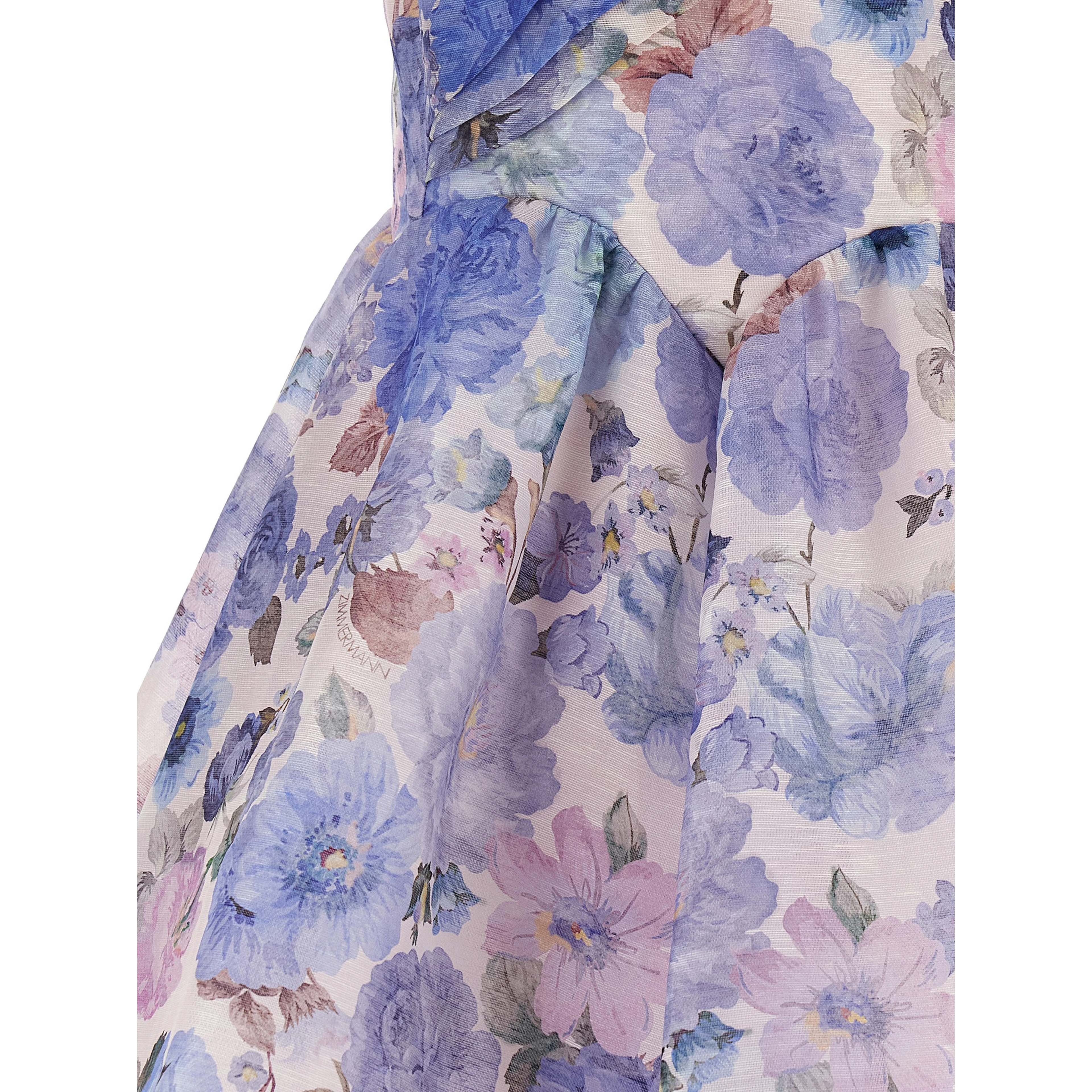 Blue Linen Short Dress