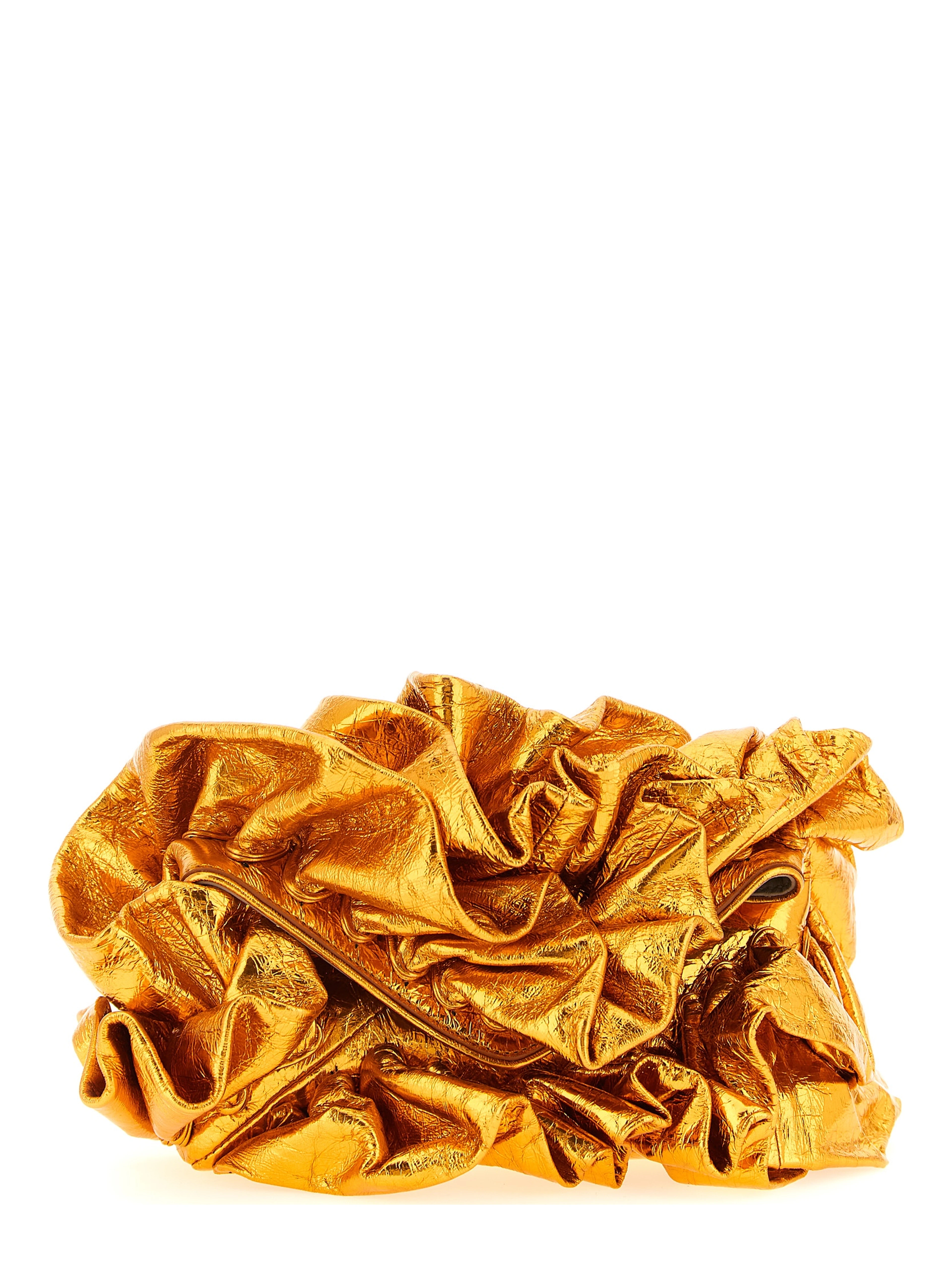 Orange Cowhide Clutch Bag