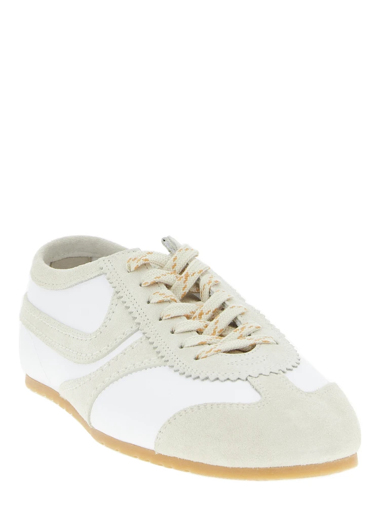 Beige Cowhide Low Top Sneakers alternative