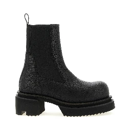 Black Goatskin Ankle Boots