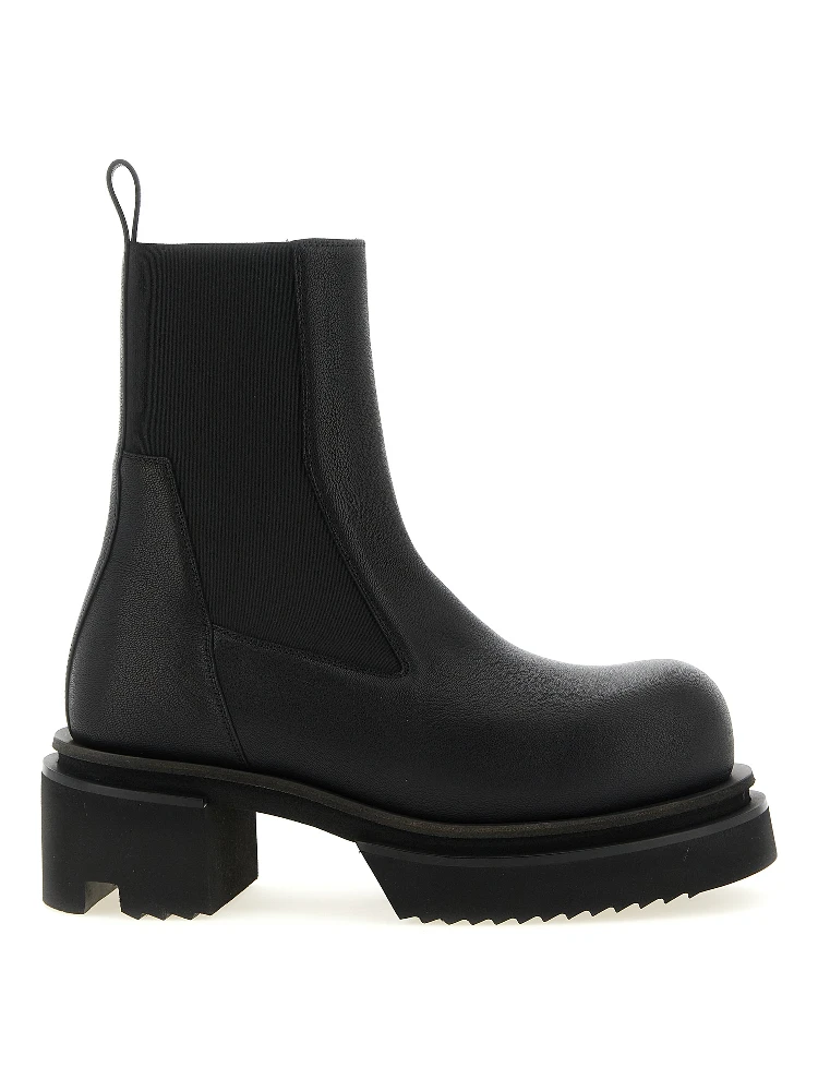 Black Goatskin Ankle Boots