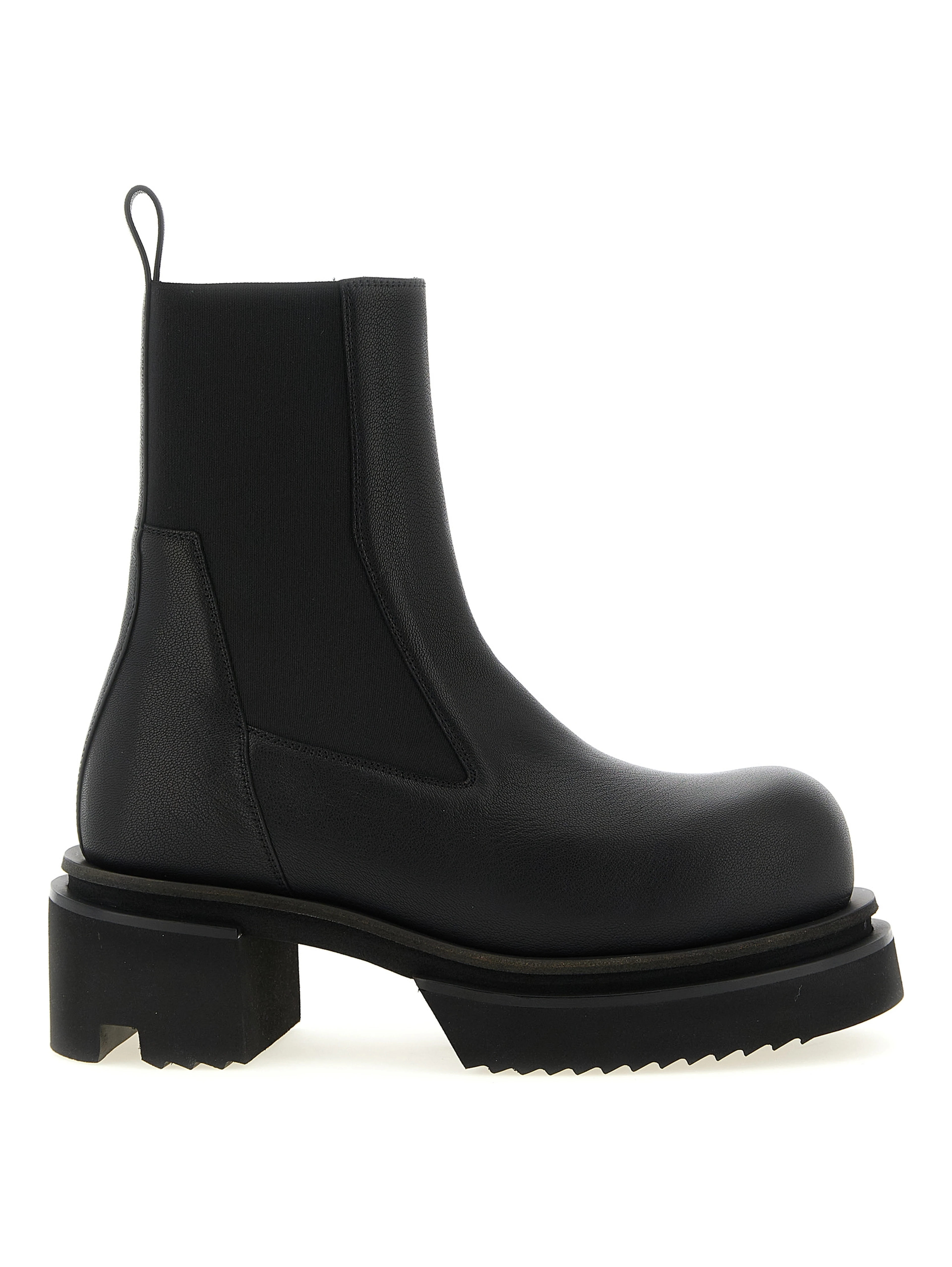 Black Goatskin Ankle Boots
