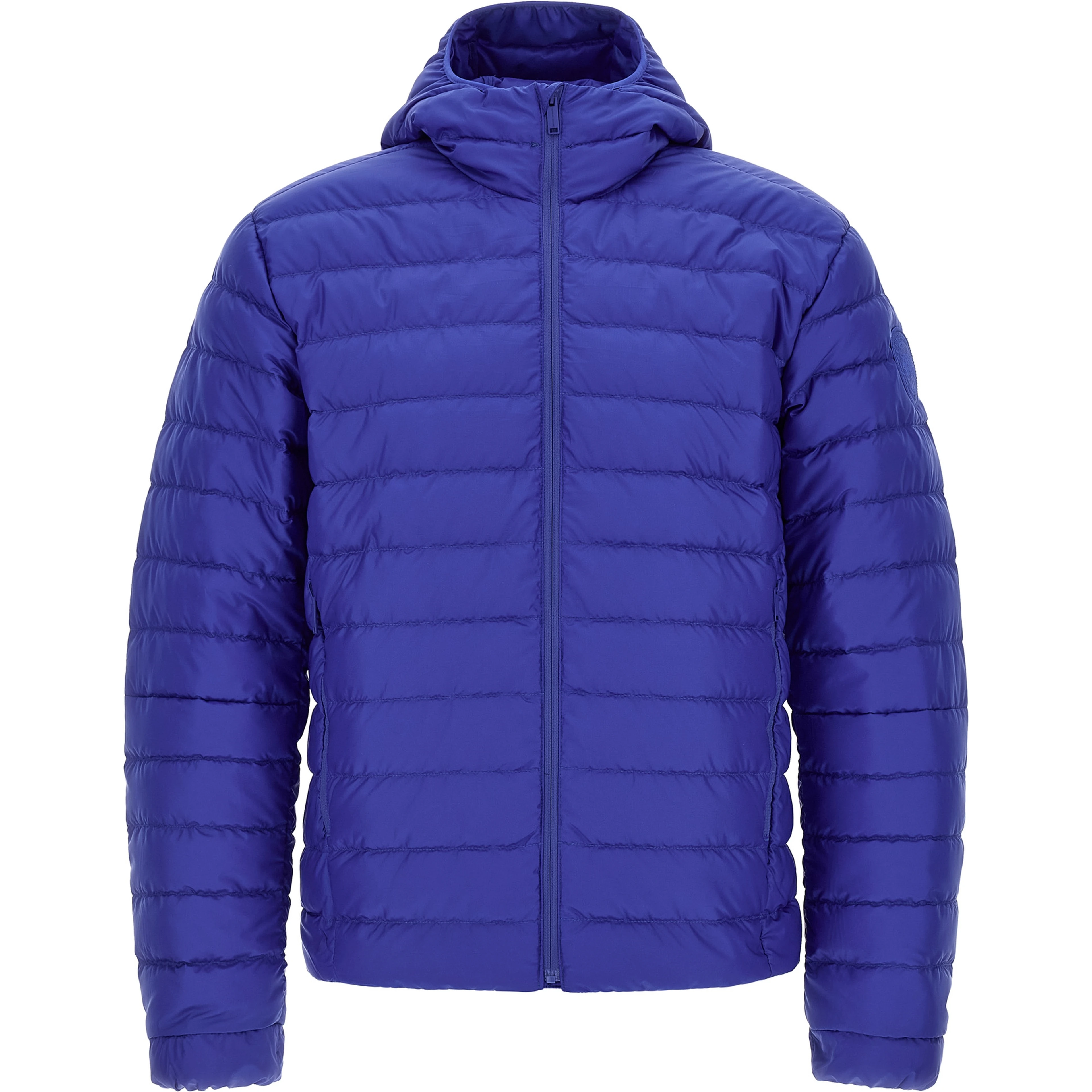 Blue Polyamide Full-Length Jacket