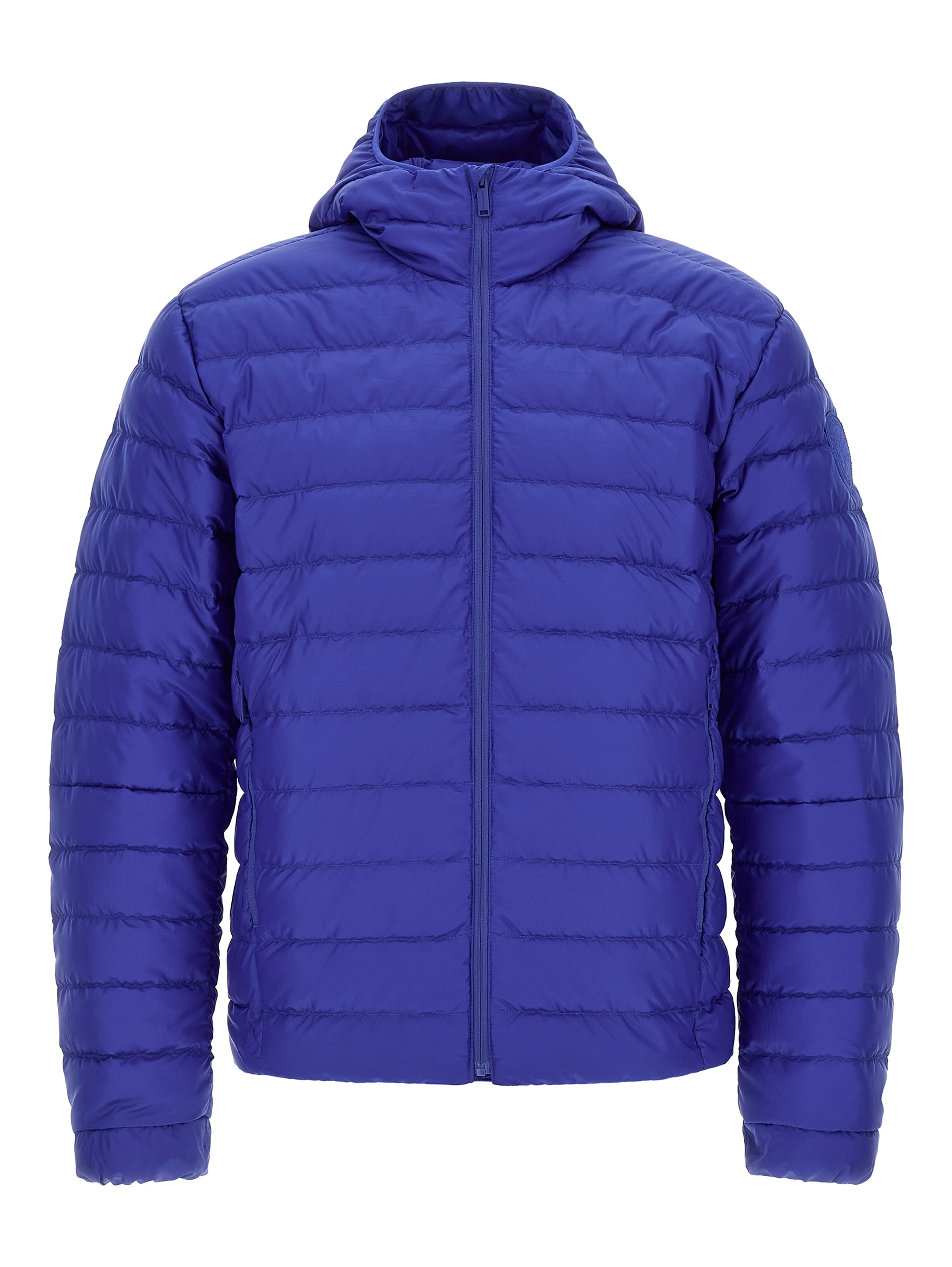 Blue Polyamide Full-Length Jacket
