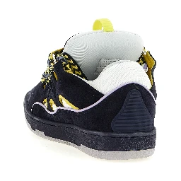 Blue Calfskin Athletic Sneakers
