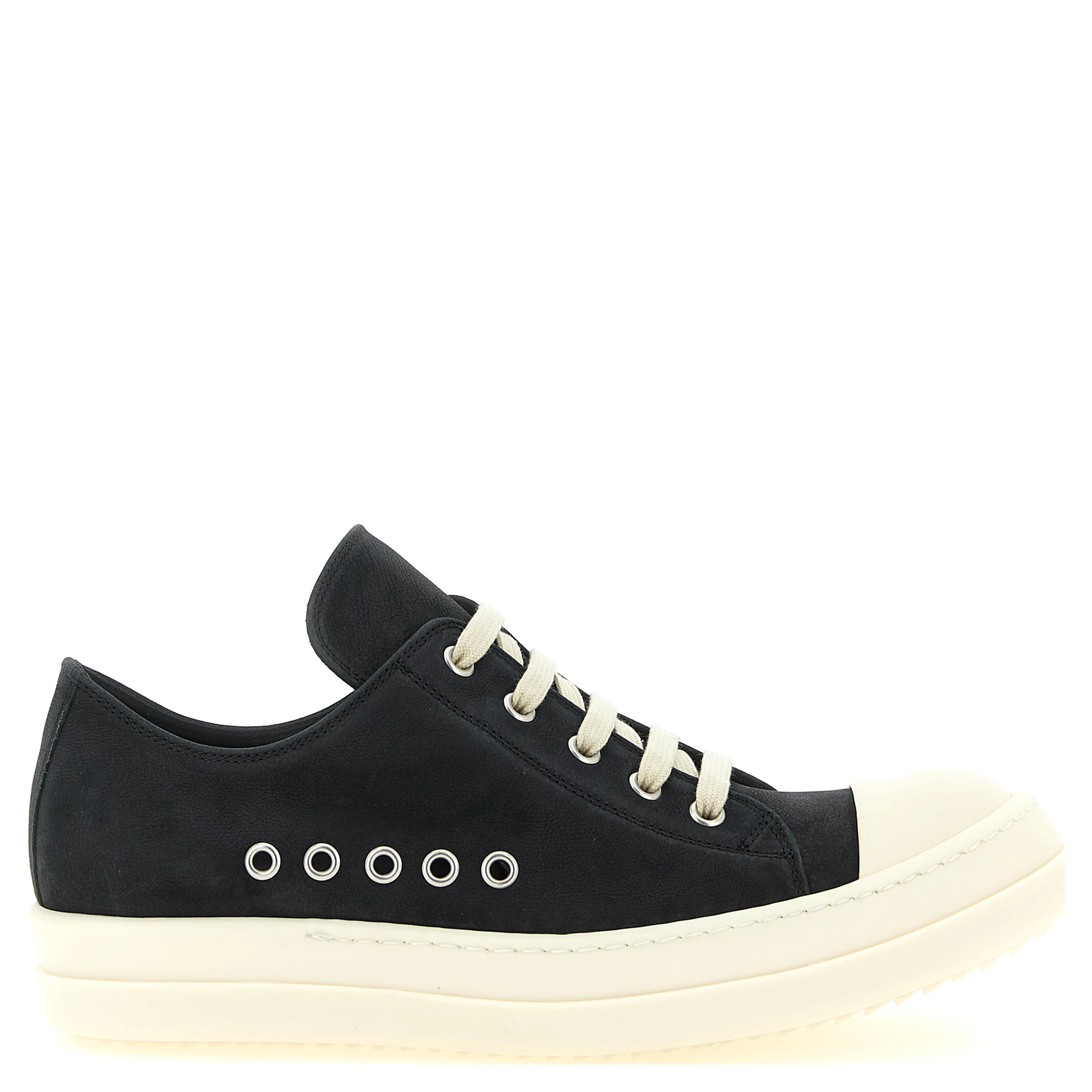 Black Calfskin Low Top Sneakers