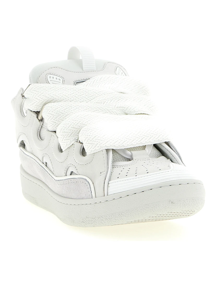 White Calfskin Chunky Sneakers
