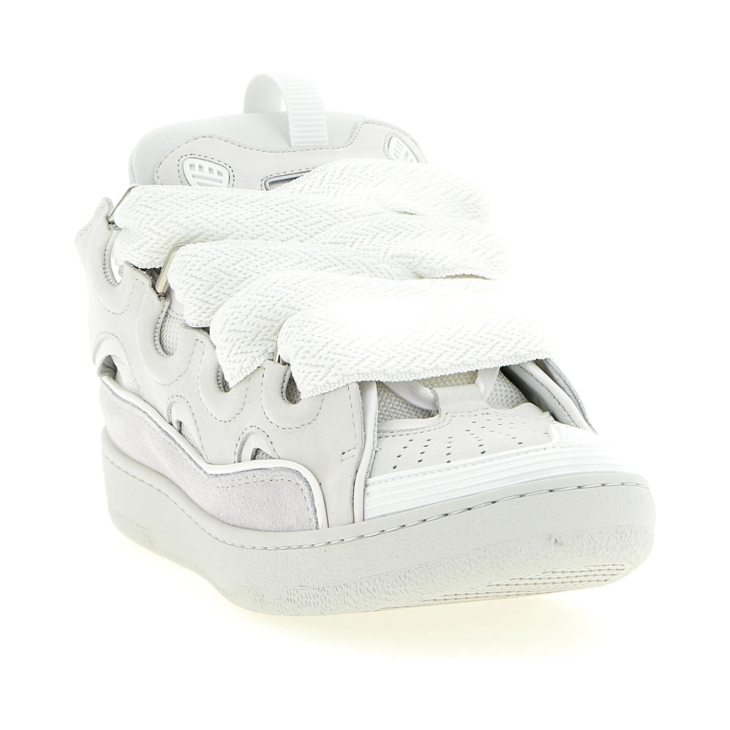 White Calfskin Chunky Sneakers