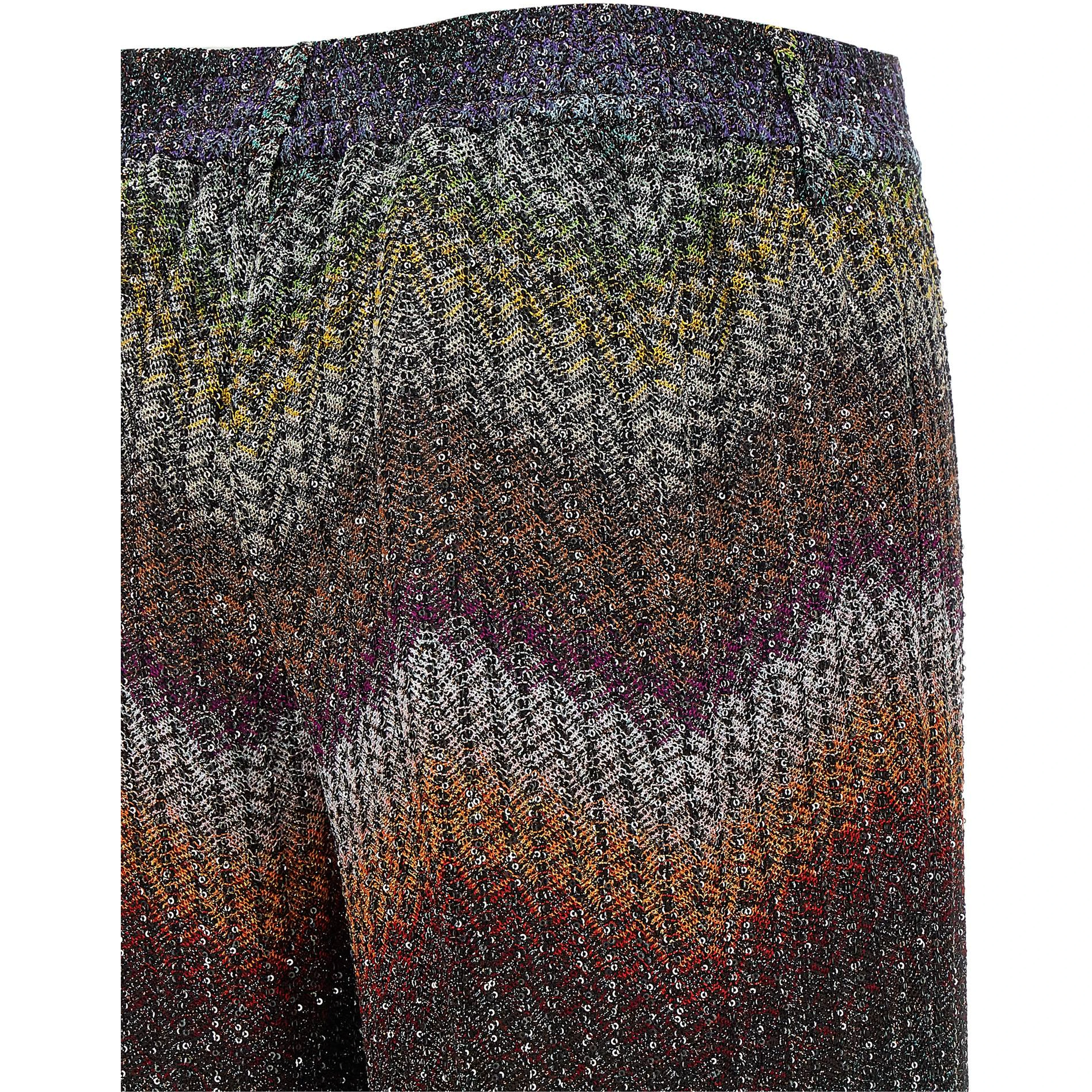 Multicolor Viscose Casual Pants