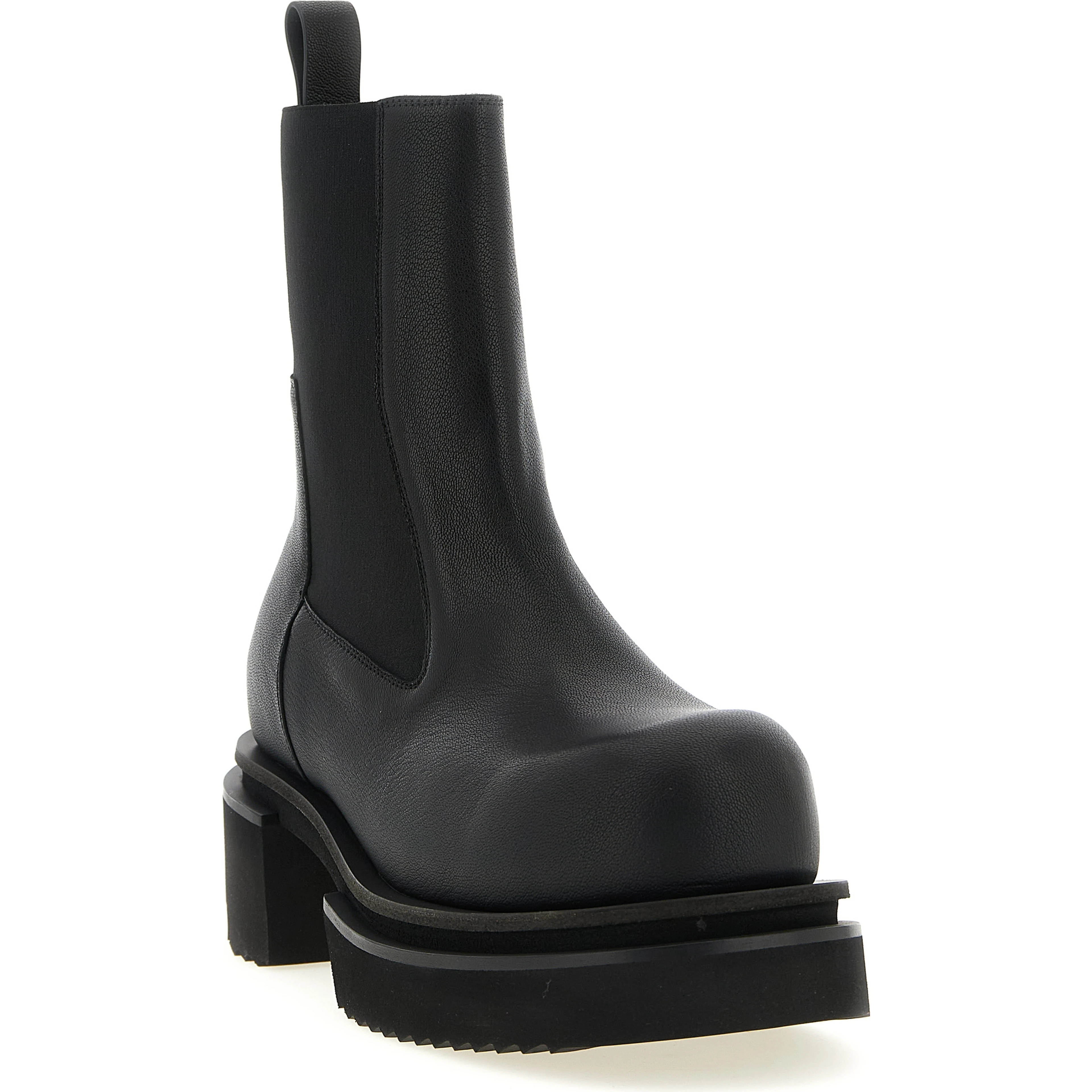 Black Goatskin Ankle Boots