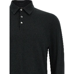 Black Cotton Polo Shirt