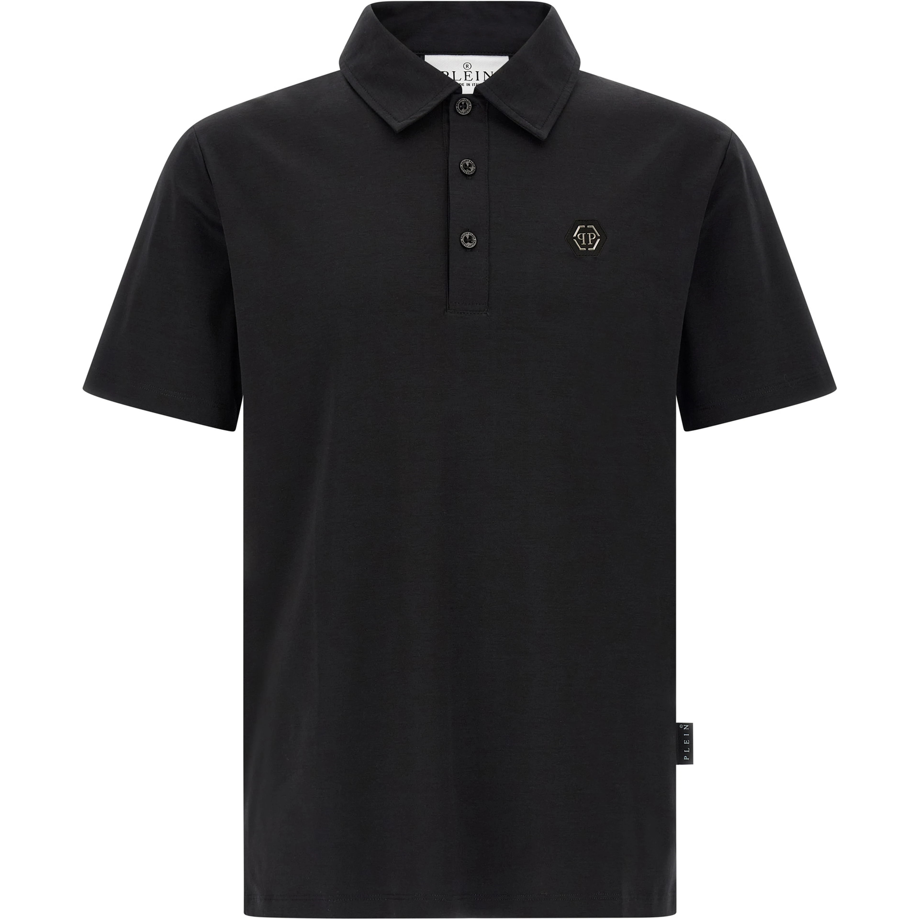 Black Cotton Polo Shirt