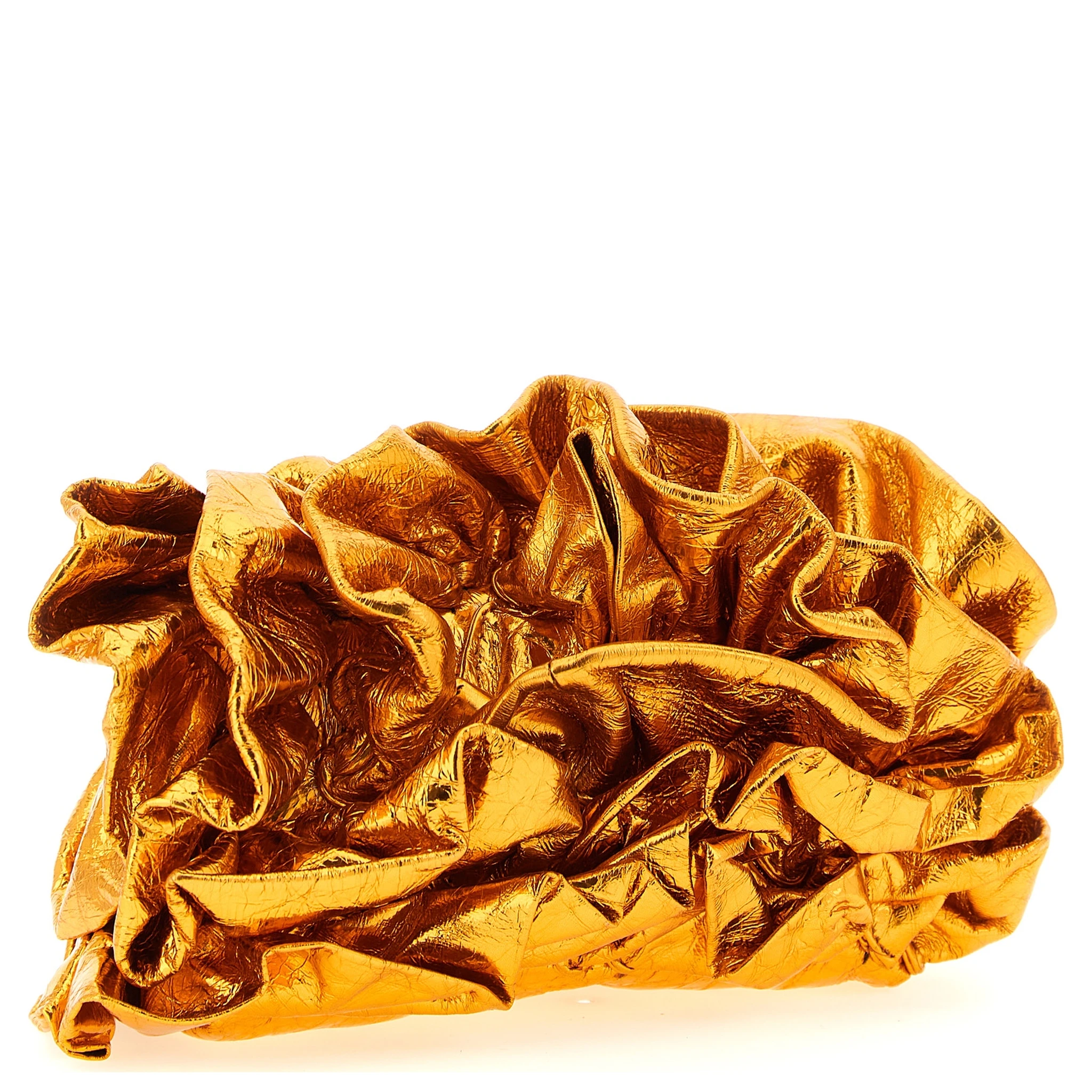 Orange Cowhide Clutch Bag