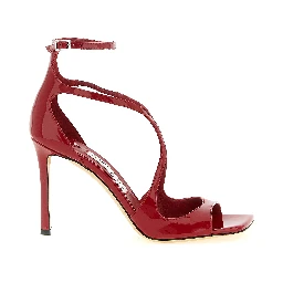 Multicolor Leather Stiletto Heel Sandals