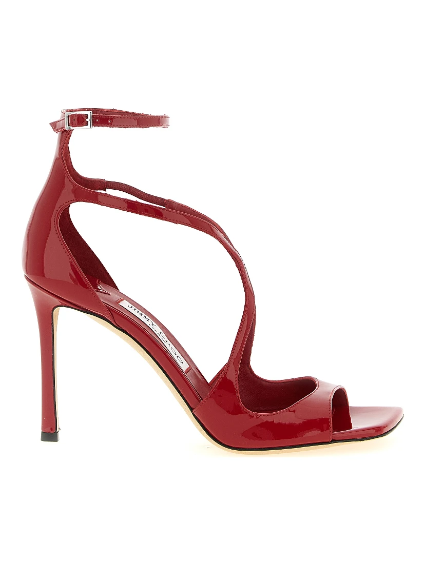 Multicolor Leather Stiletto Heel Sandals