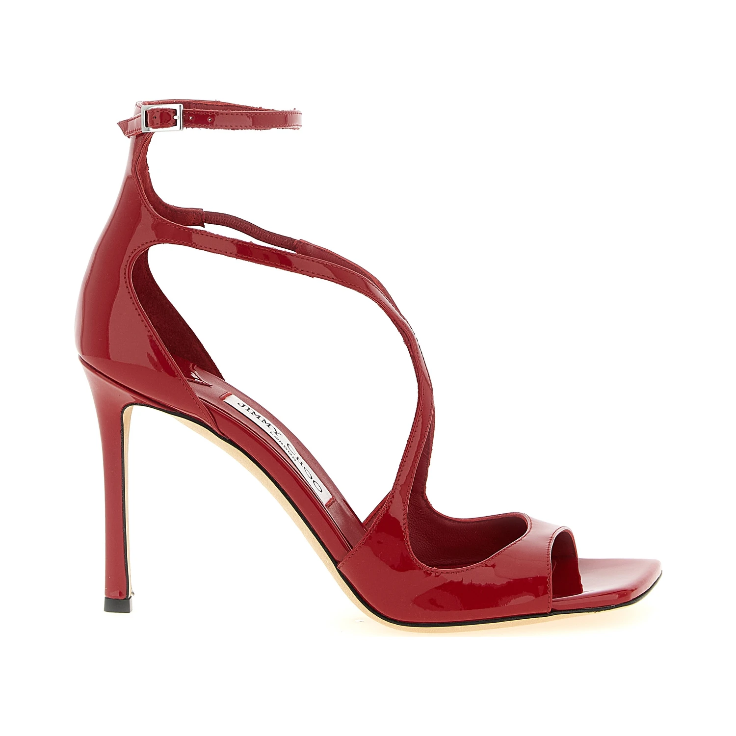 Multicolor Leather Stiletto Heel Sandals