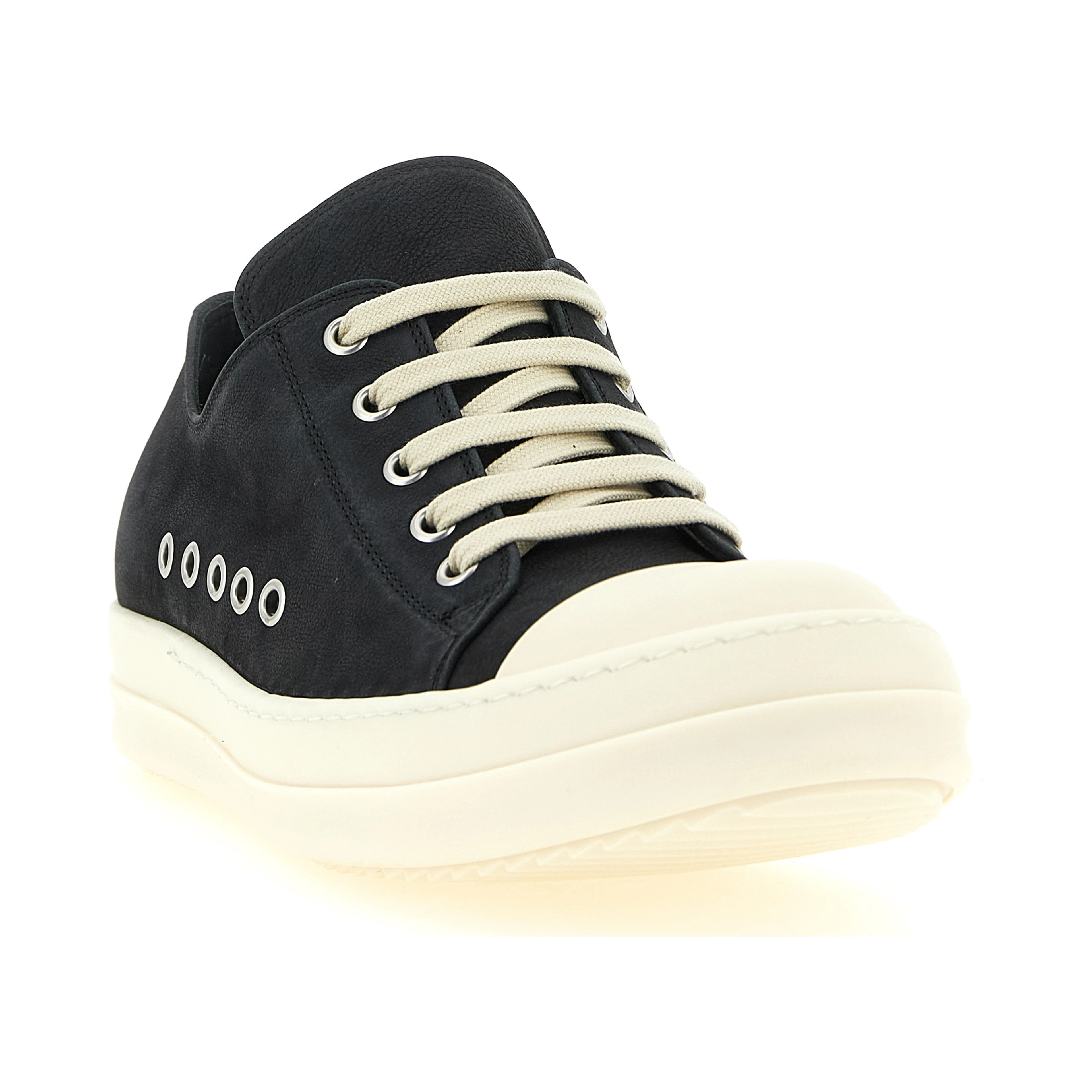 Black Calfskin Low Top Sneakers
