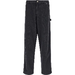 Blue Cotton Cargo Pants