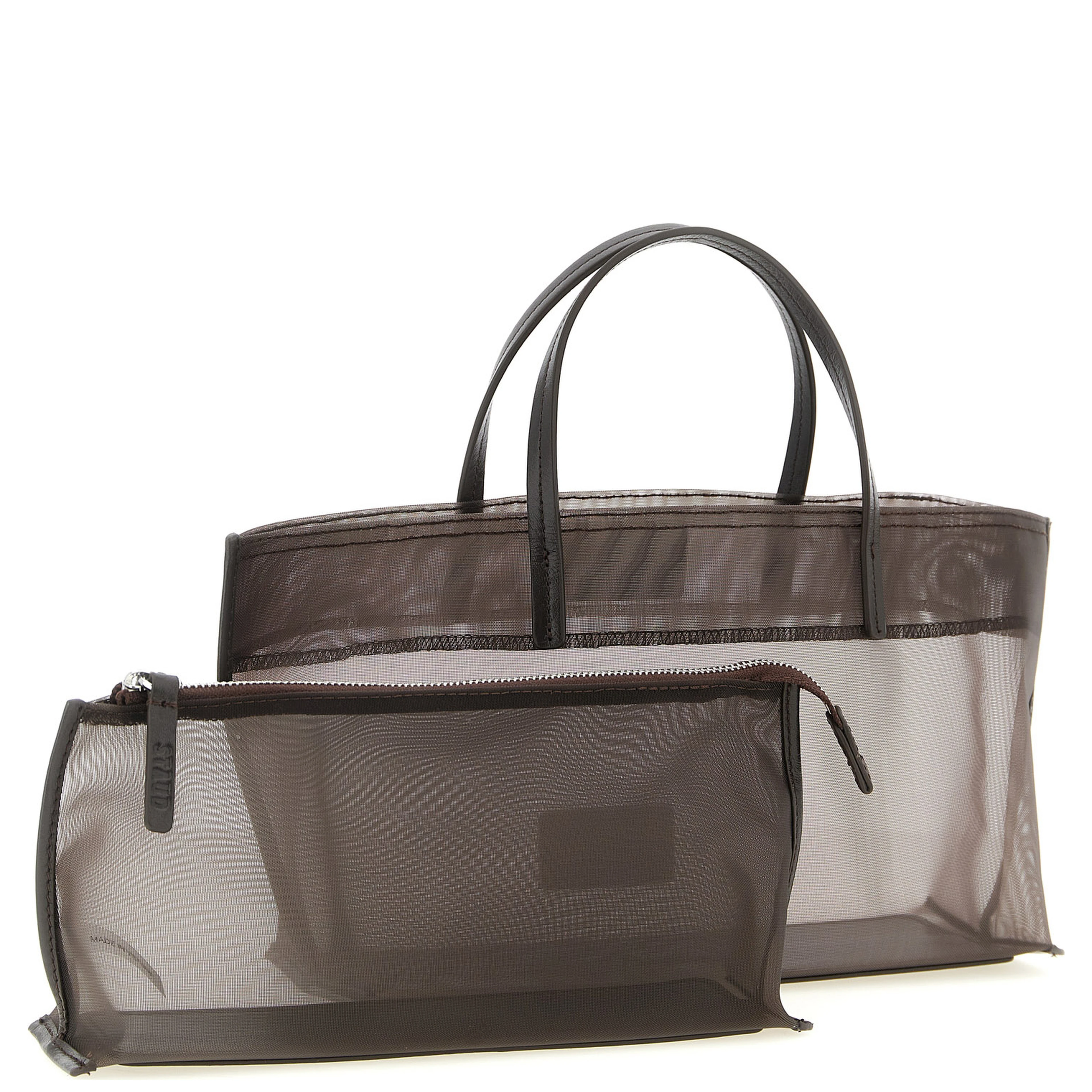 Brown Polyamide Tote Bag