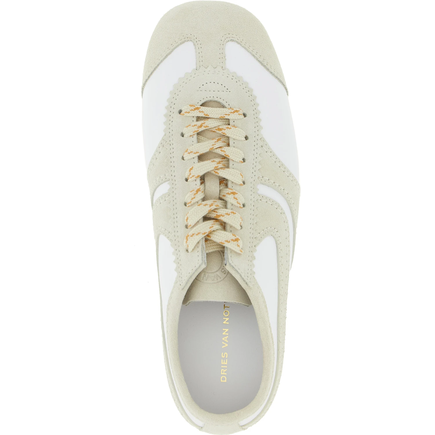 Beige Cowhide Low Top Sneakers