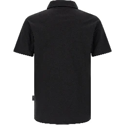 Black Cotton Polo Shirt
