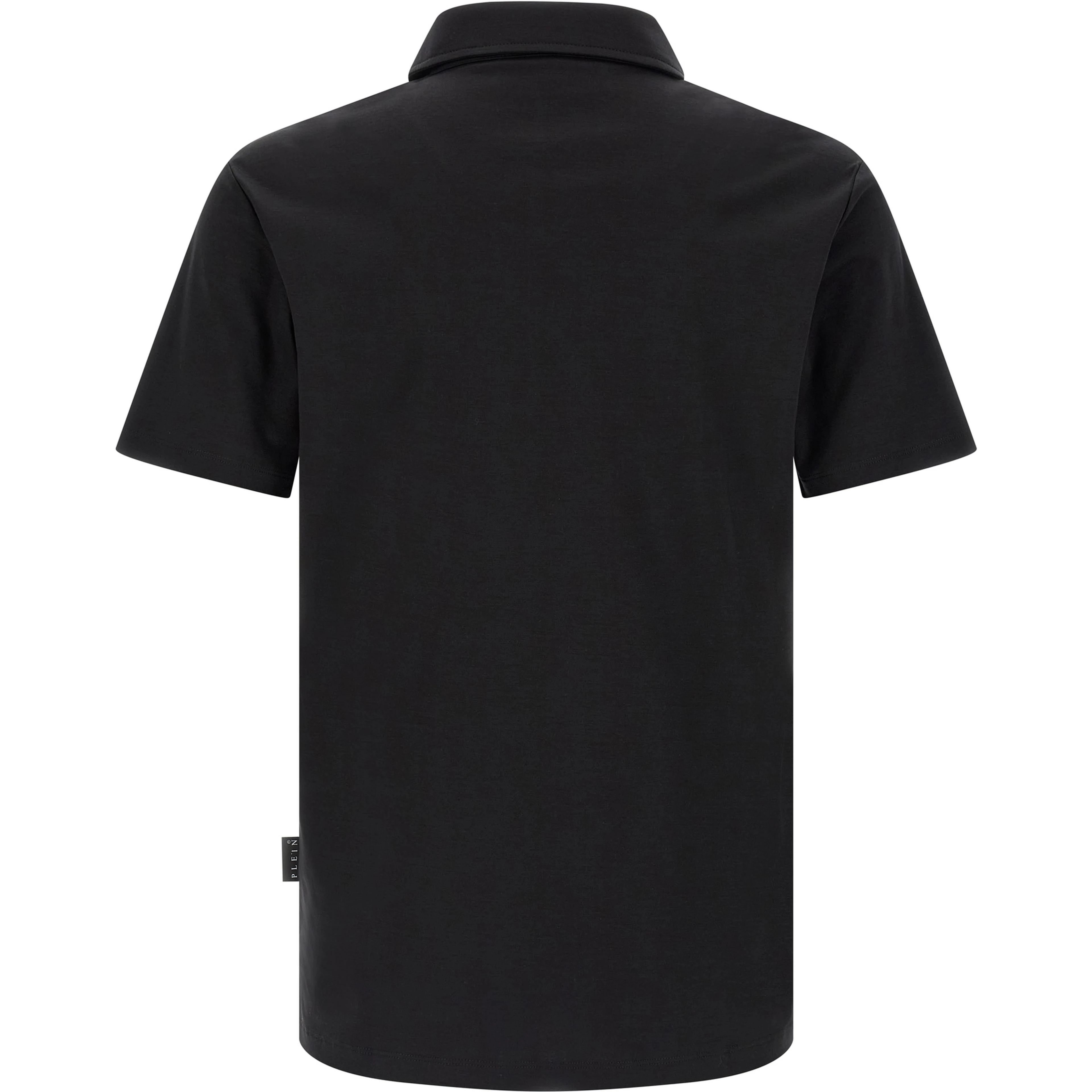 Black Cotton Polo Shirt
