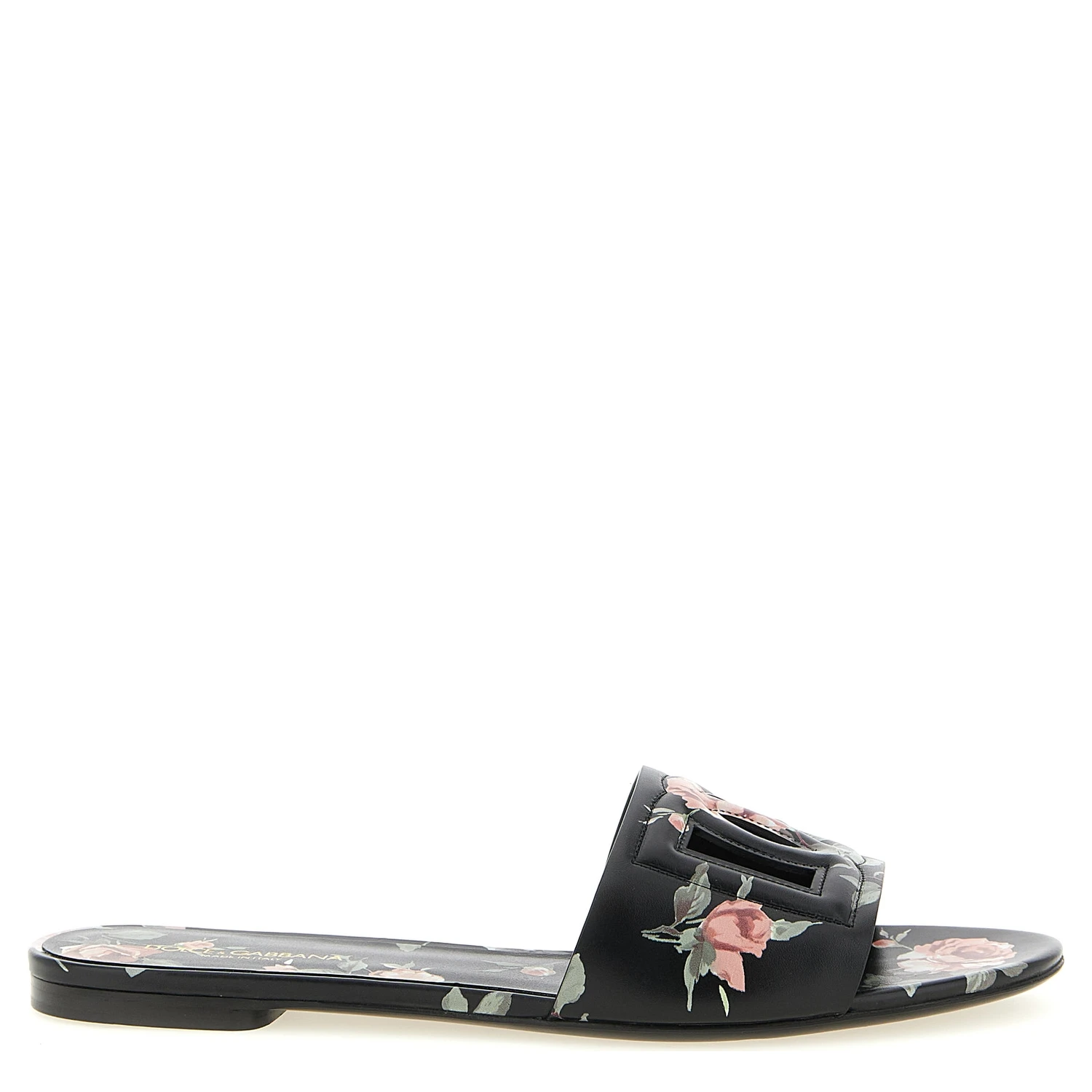 Black Calfskin Slides